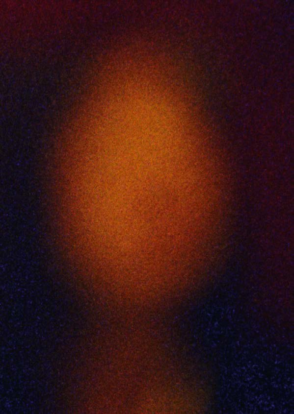 Figure bathed in an orange glow, Super 8 film still